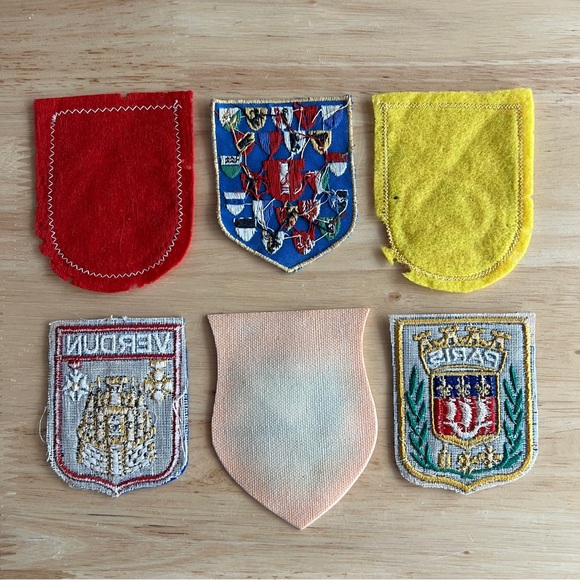 Vintage Lot of 6 Souvenir Historic Travel Embroidered Emblem Patches - Picture 2 of 2